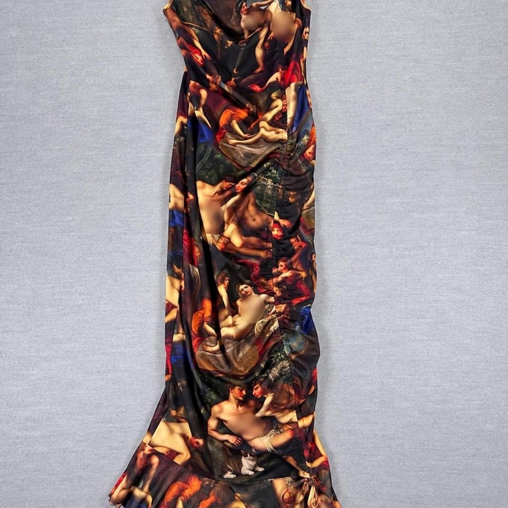 Pretty Little Thing multicoloured body dress size 6